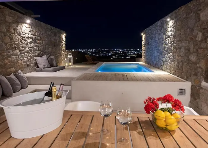 Vila Actors Prestige -private Pool & Sea View Mykonos Town
